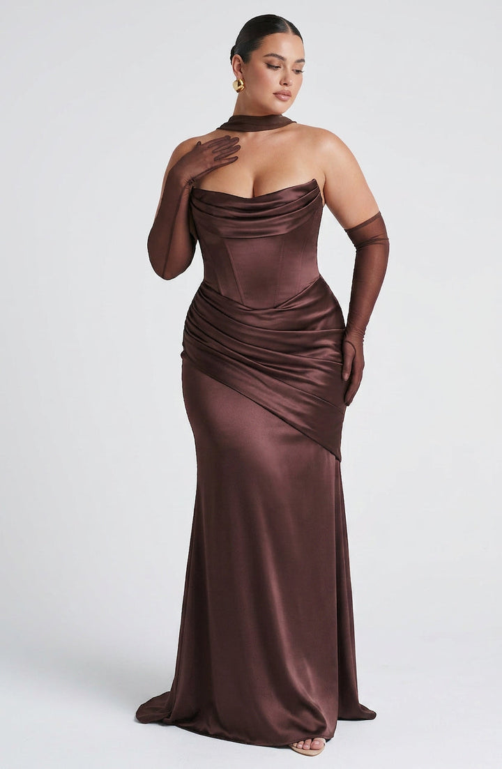 Frankie Maxi Kjole - Plomme Brun