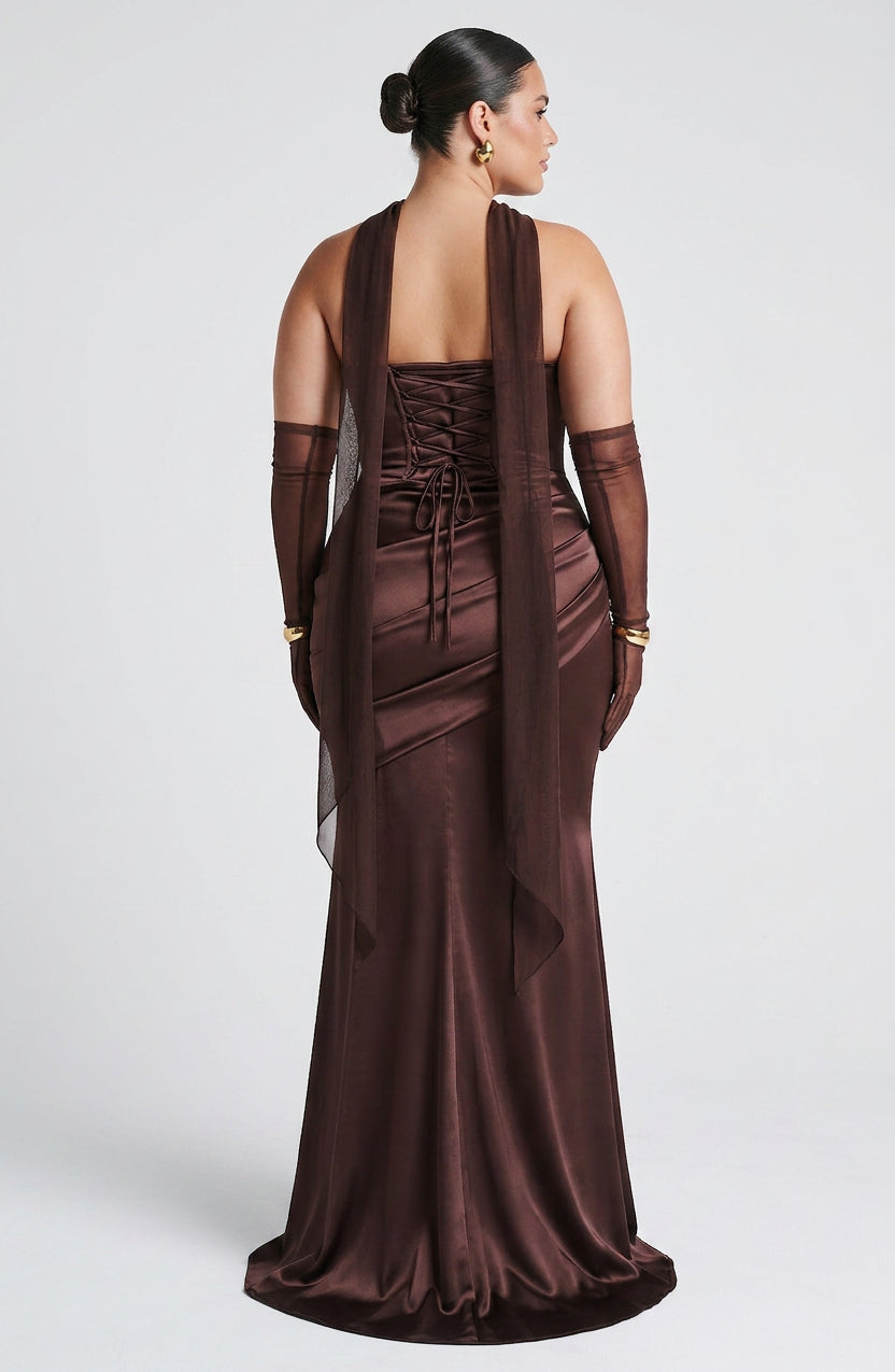 Frankie Maxi Kjole - Plomme Brun