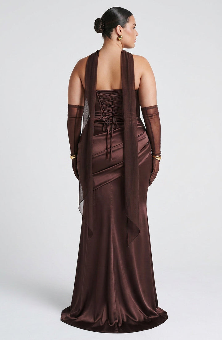 Frankie Maxi Kjole - Plomme Brun
