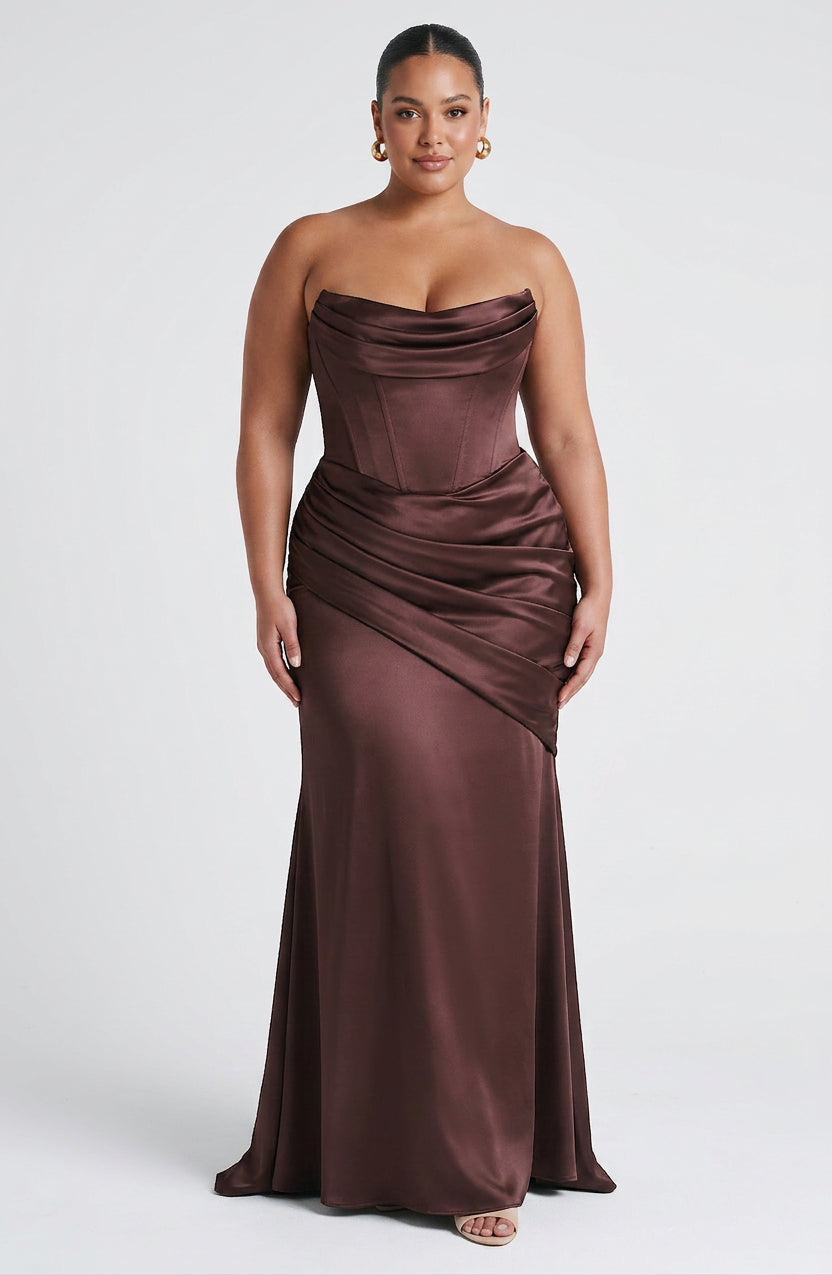 Frankie Maxi Kjole - Plomme Brun