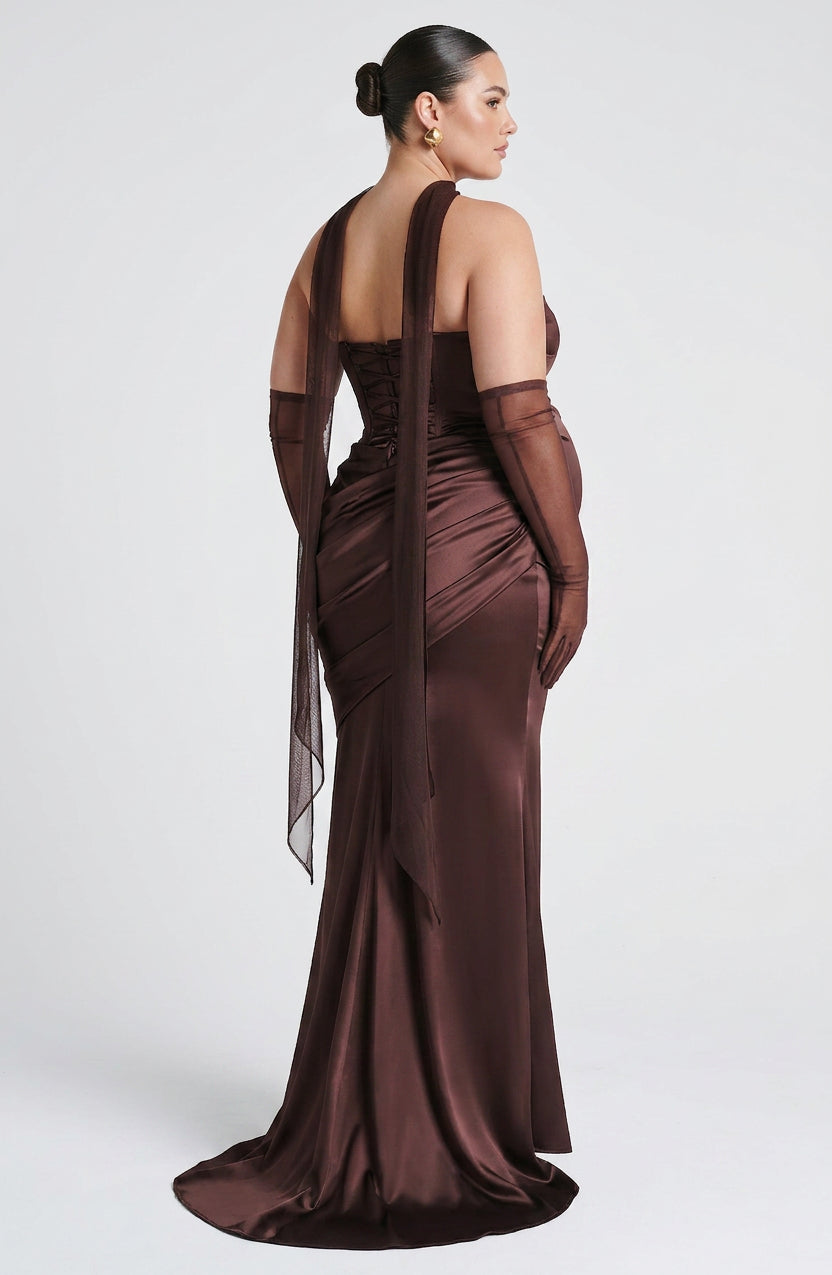 Frankie Maxi Kjole - Plomme Brun