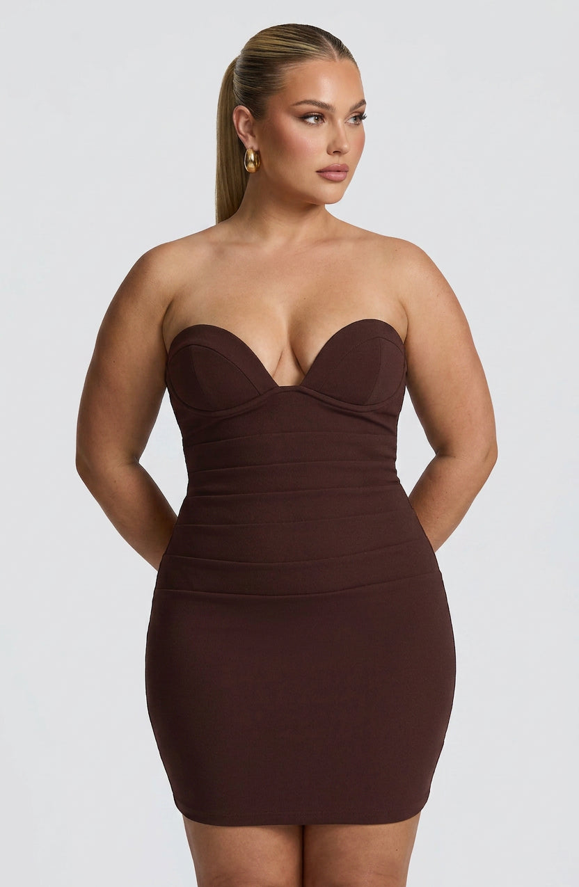 Loredana Maxi Kjole - Plommebrun