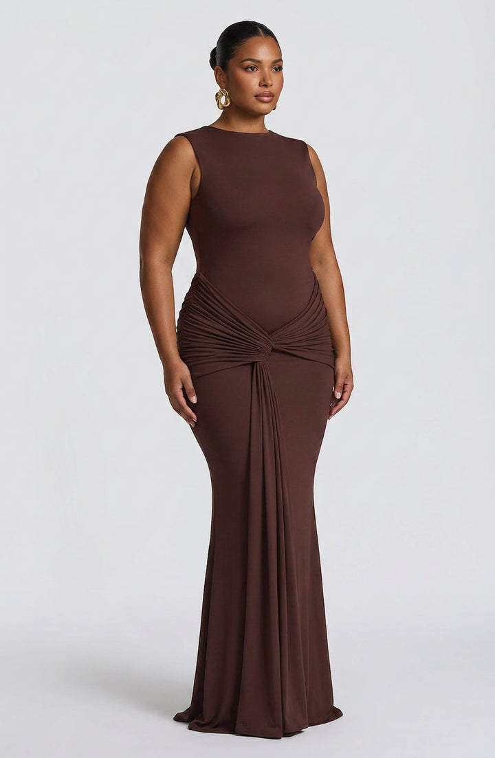 Lottie Maxi Kjole - Plommebrun