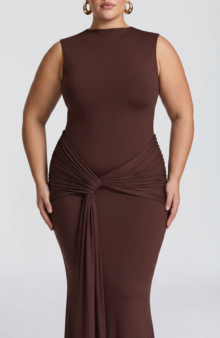 Lottie Maxi Kjole - Plommebrun