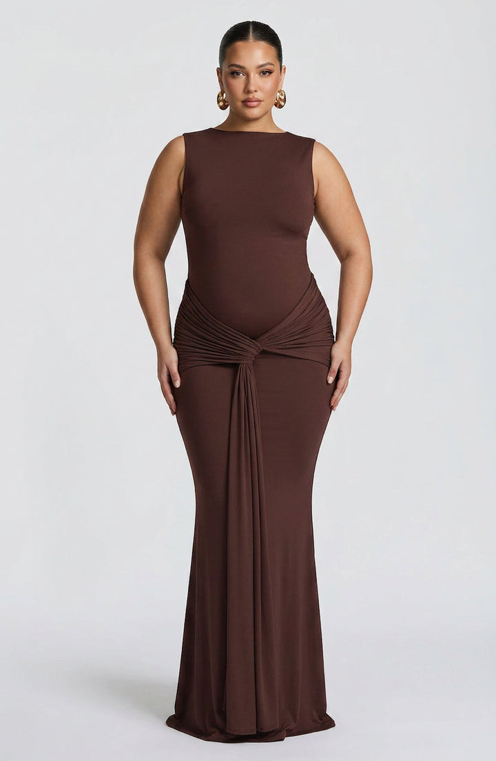 Lottie Maxi Kjole - Plommebrun