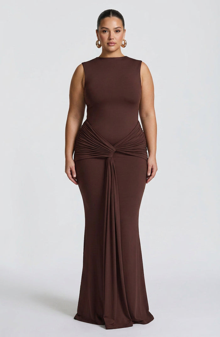 Lottie Maxi Kjole - Plommebrun