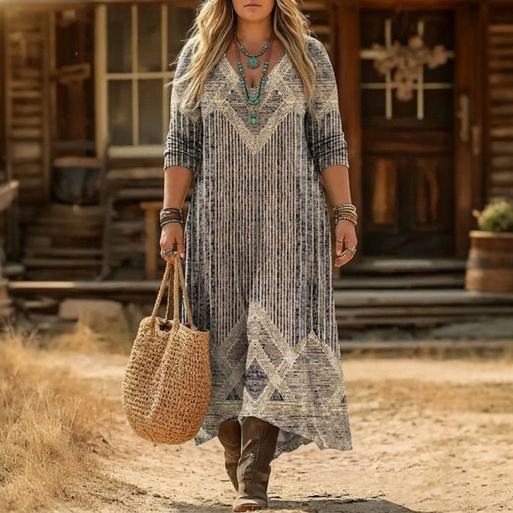 Evadne | Vintage-inspirert langermet hverdagskjole