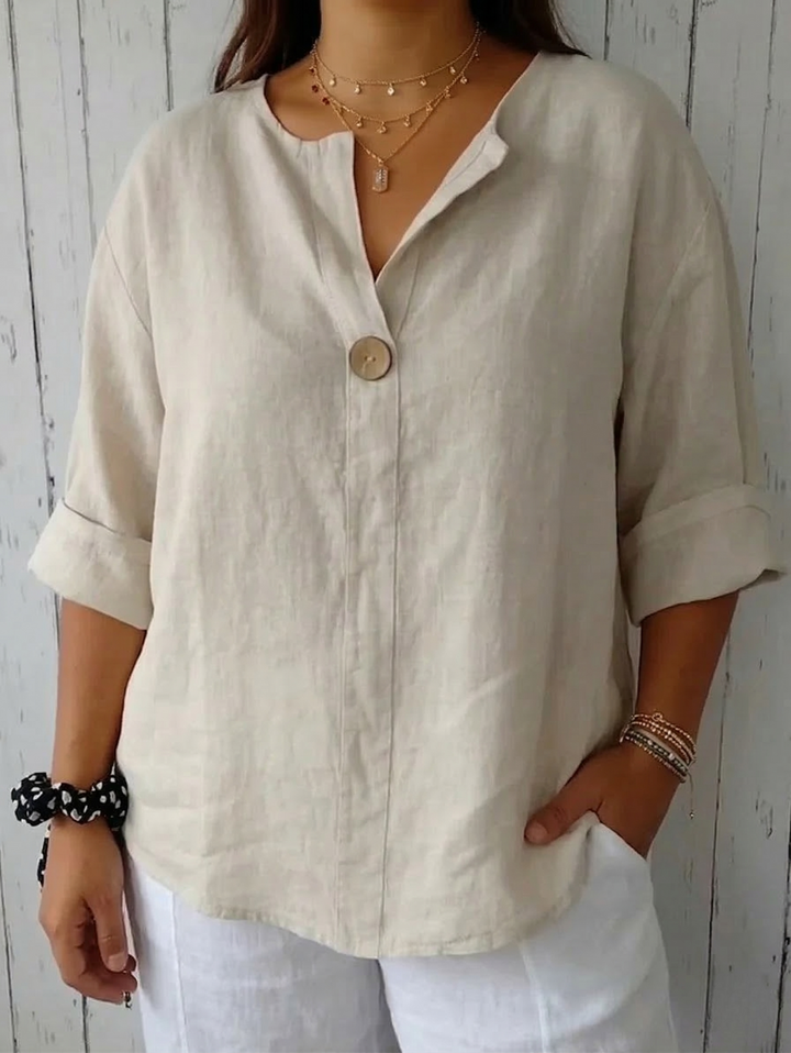Lucienne - Uformell V-hals Bluse