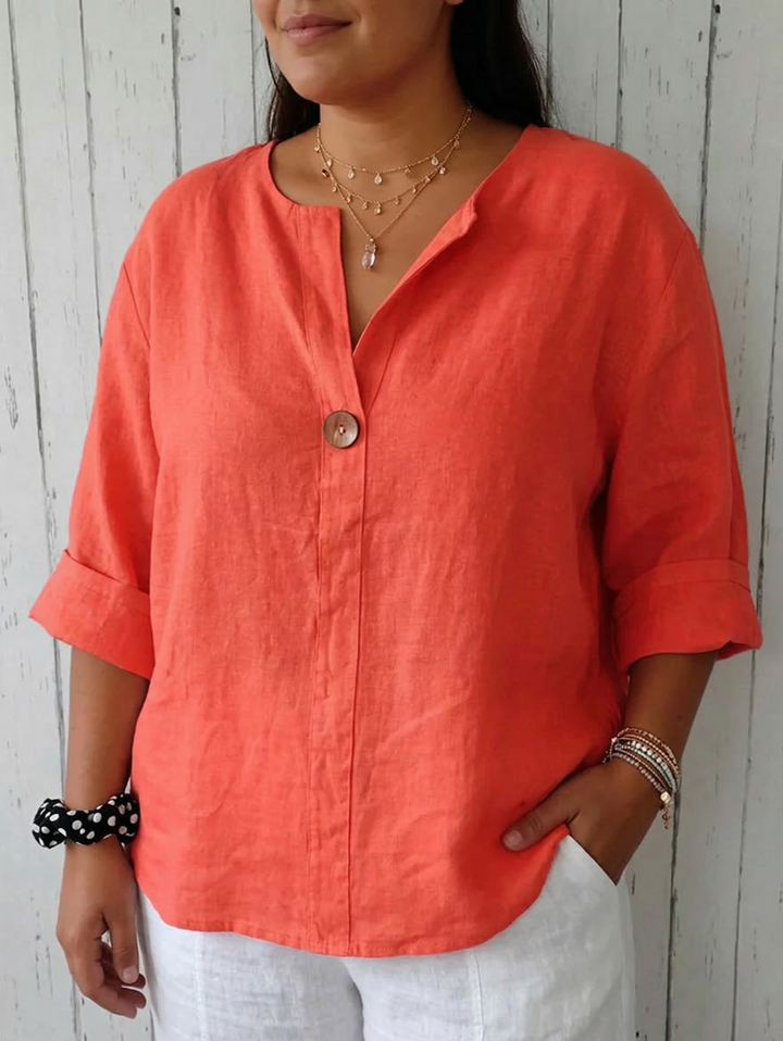 Lucienne - Uformell V-hals Bluse
