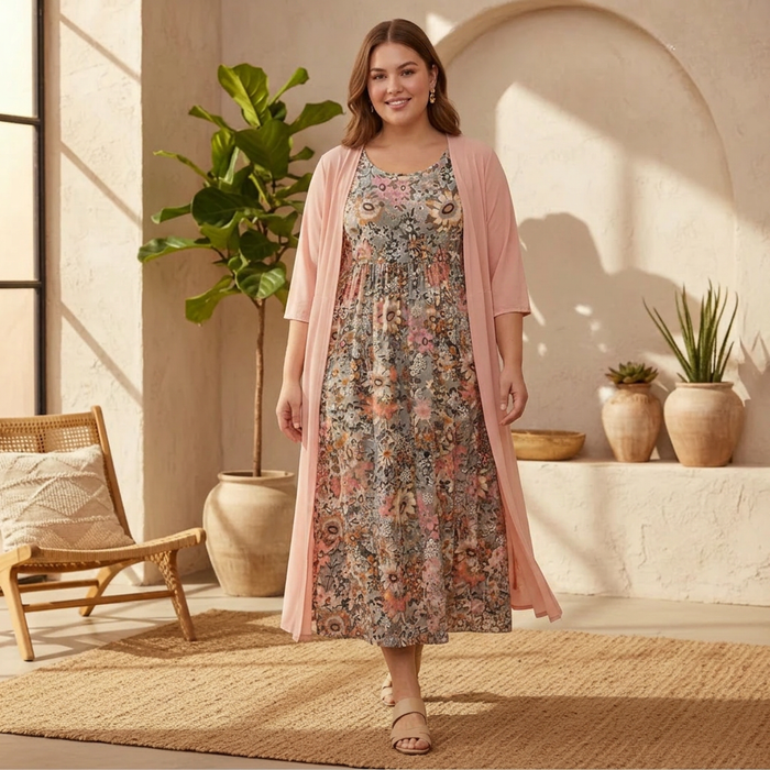 Beatrice - Blomster Boho Kjole