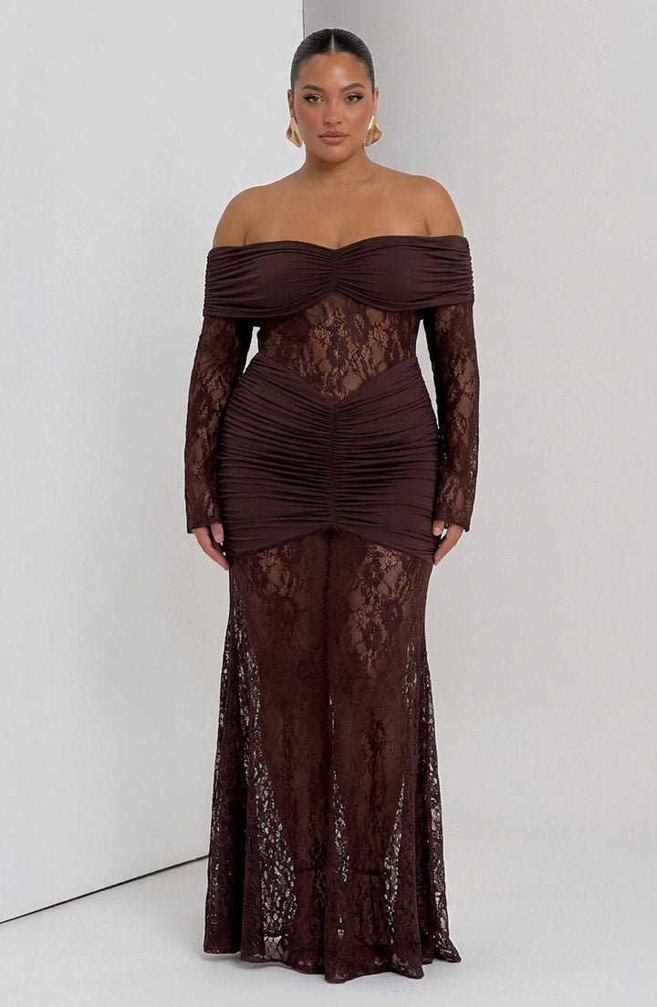 Mali Maxi Kjole - Plomme Brun