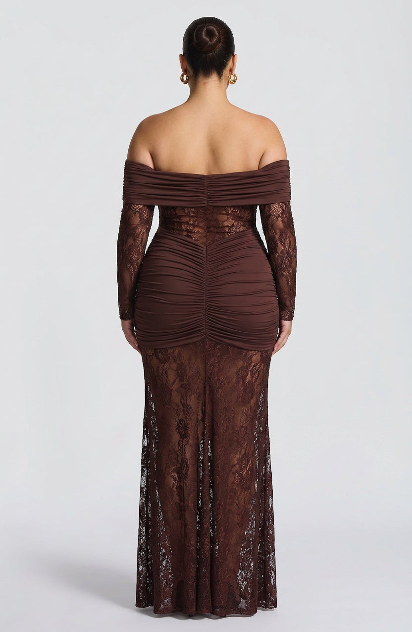 Mali Maxi Kjole - Plomme Brun