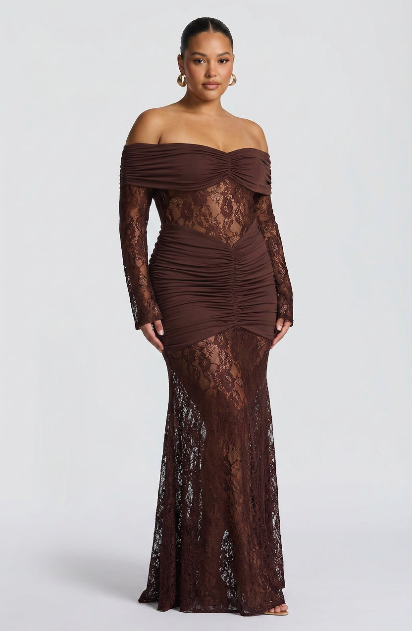 Mali Maxi Kjole - Plomme Brun