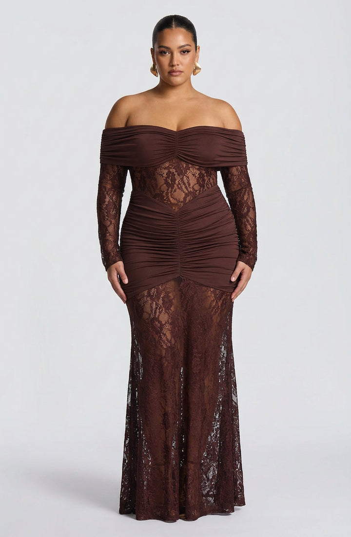 Mali Maxi Kjole - Plomme Brun
