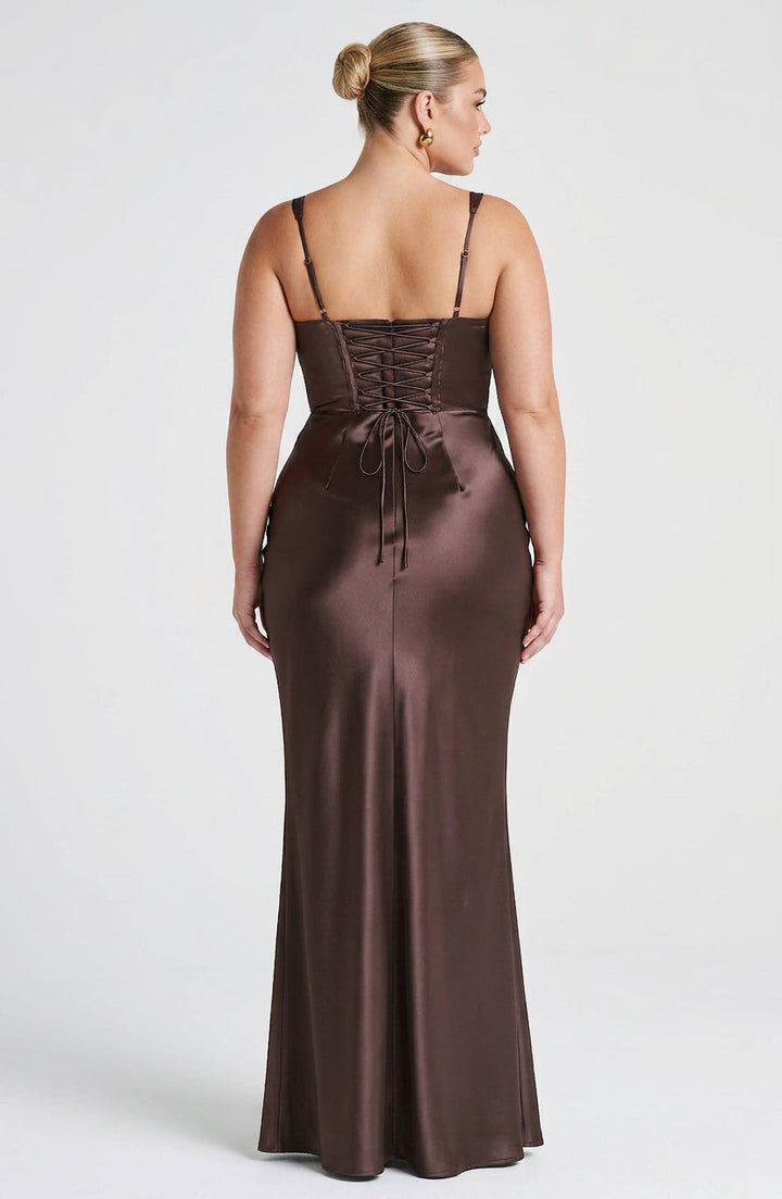 Briar Maxi Kjole - Plommebrun