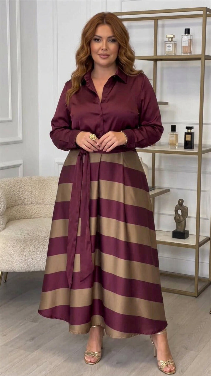 Lara | Stripet Maxi Kjole