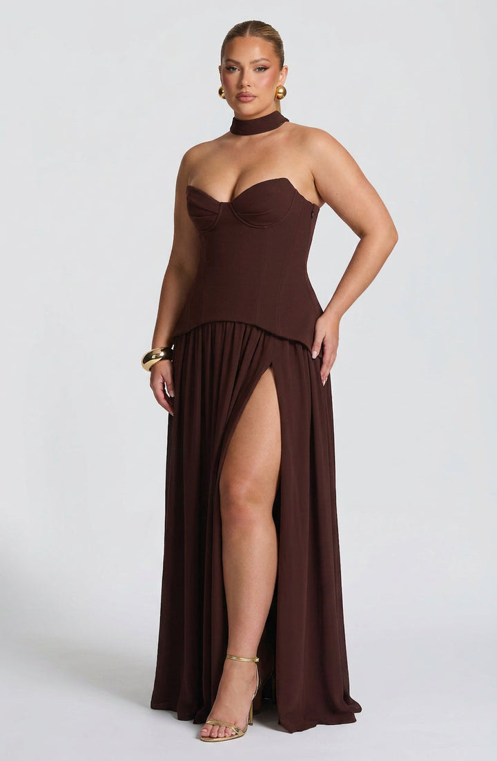 Opaline Maxi Kjole - Plomme Brun