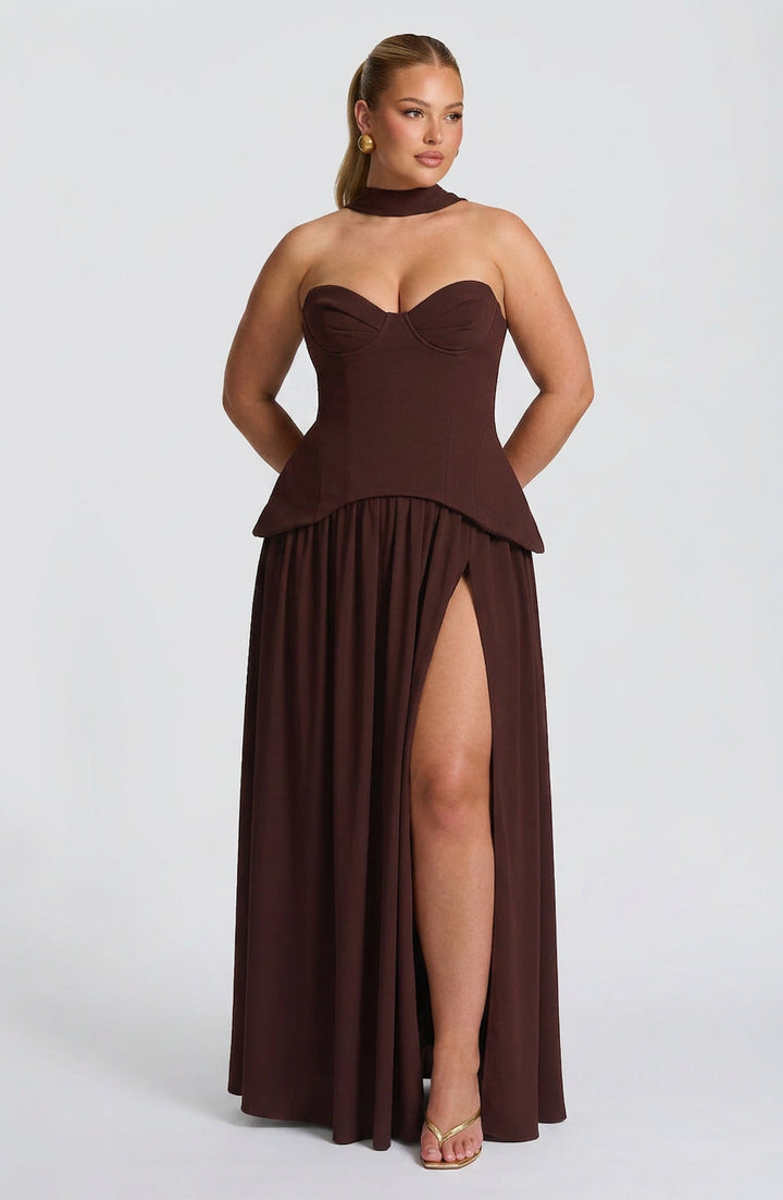 Opaline Maxi Kjole - Plomme Brun