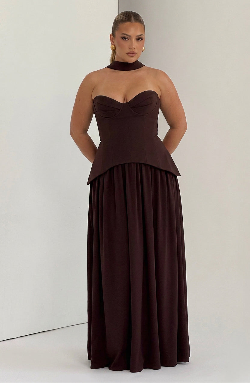 Opaline Maxi Kjole - Plomme Brun