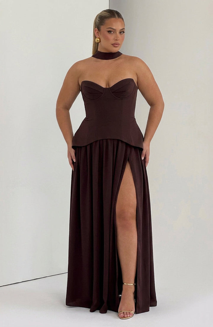 Opaline Maxi Kjole - Plomme Brun