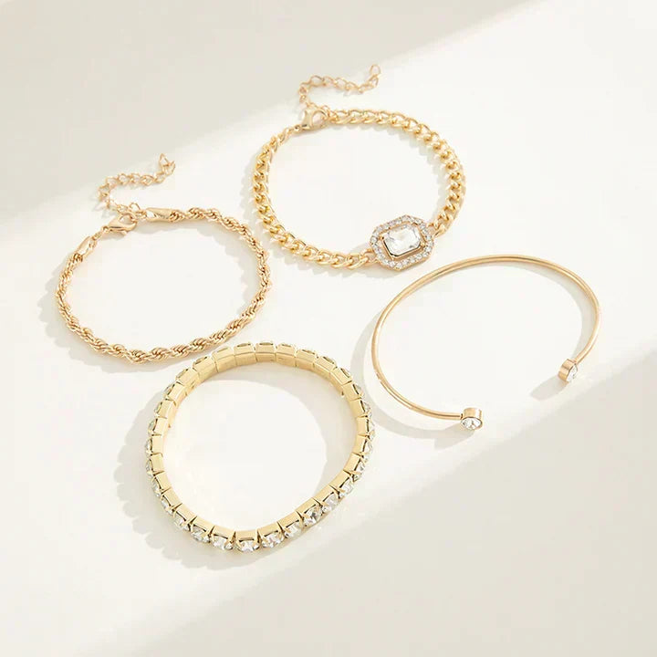 Yasmin Calvina Armbåndsett | Gull