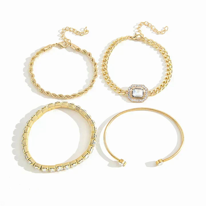 Yasmin Calvina Armbåndsett | Gull